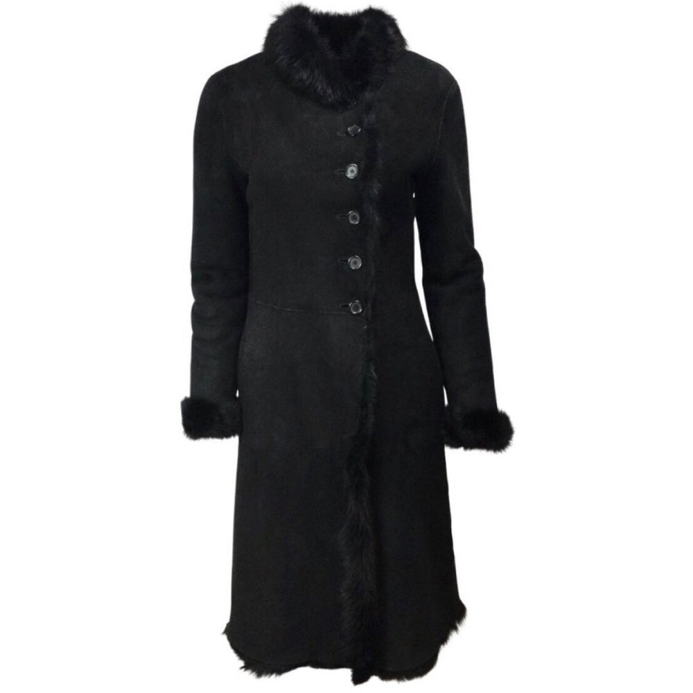 Joseph Black Luke Toscana Long Lamb Shearling Coat